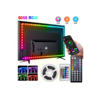 Luz de tira led inteligente 5050 rgb usb 5v bluetooth app controle remoto fita led diodo flexível lâmpada para tv festival backlight