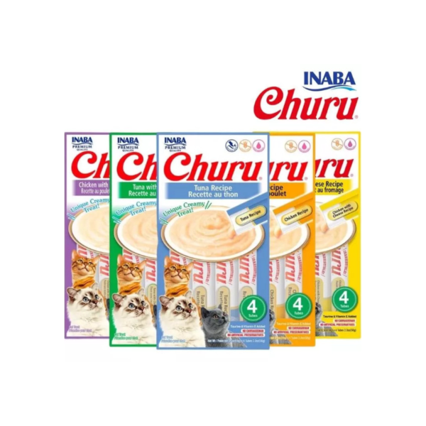 PETISCO PARA GATOS CHURU KIT C/6 UNIDADES SABORES VARIADOS