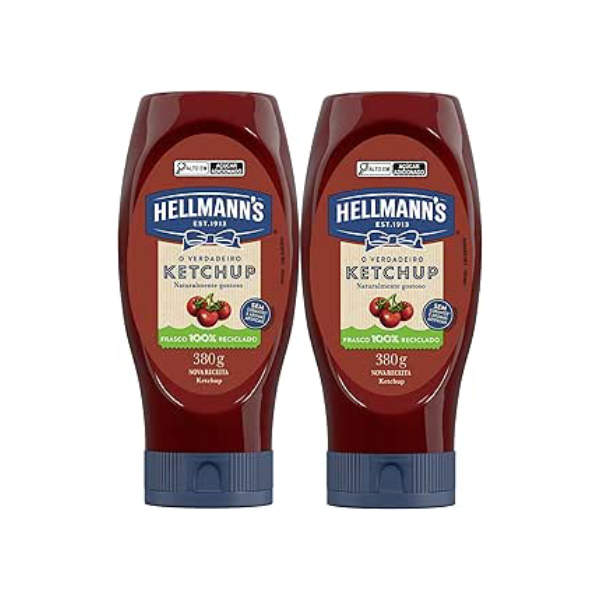 Pack Ketchup Hellmann's Squeeze 2 Unidades 380g