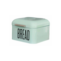Porta Pão Em Lata Metal Com Tampa Silky Bread 20x20x14cm