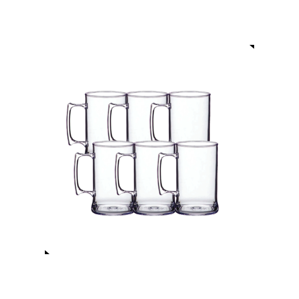 Kit com 6 canecas de chopp em acrílico 450ml