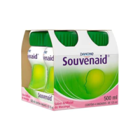 Souvenaid Suplemento Nutricional, Ômega-3, Vitaminas C e B, Selênio, Sabor Morango, 4 Unidades de 125ml
