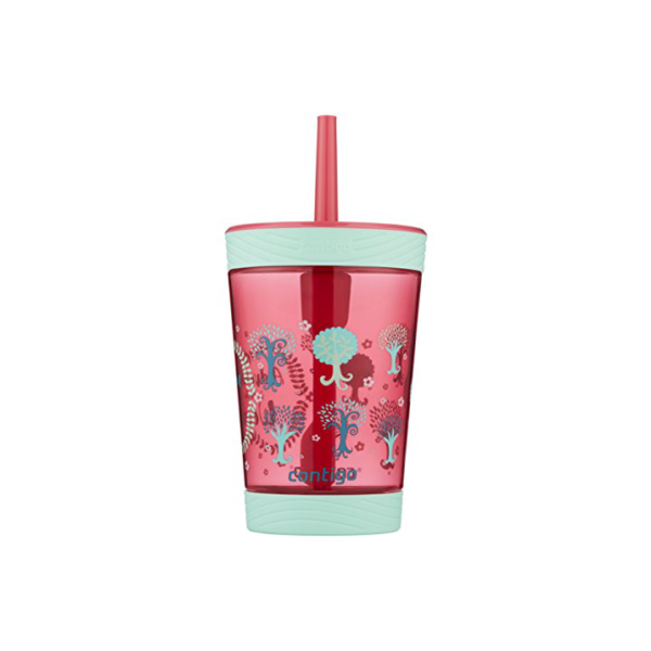 Copo infantil Contigo Kids com canudo, 400 ml, Sprinkles Pink