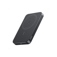 Anker MagGo Power Bank, Bateria Magnética Ultra Fina de 10.000mAh, Certificação Qi2, Portátil, Carregador MagSafe Compatível de 15W Ultra Rápido, Design Ergonômico, para iPhone 12-iPhone 17, Preto