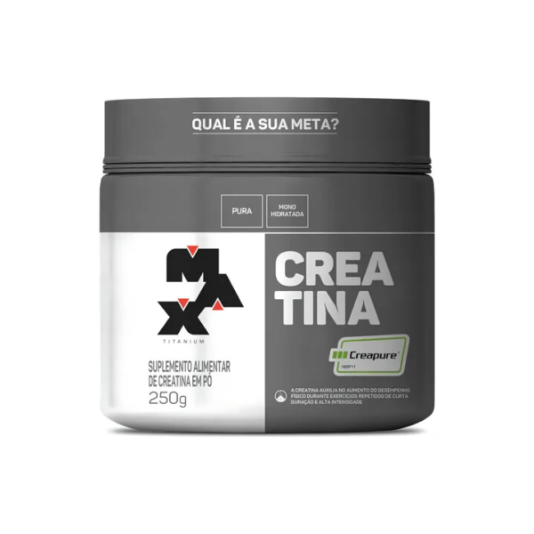 Suplemento em Pó Pote 250g Creatina Creapure Max Titanium Sem Sabor