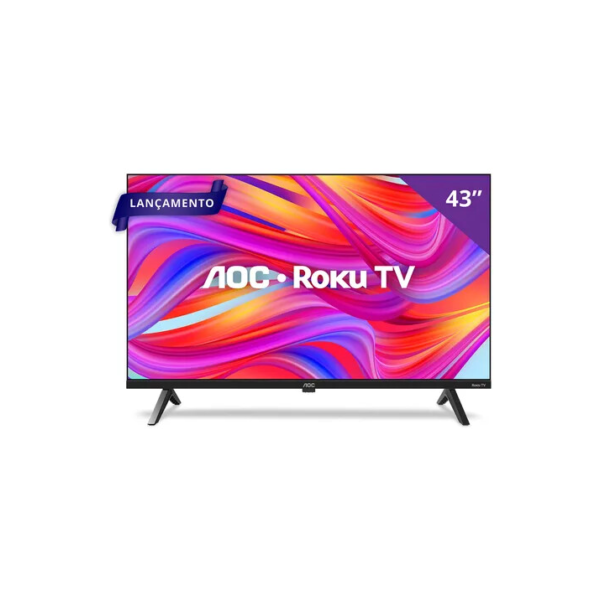 Smart TV 43" FULL HD AOC Roku TV 43S5045/78G HDMI 1 USB Wifi