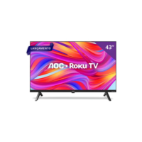 Smart TV 43" FULL HD AOC Roku TV 43S5045/78G HDMI 1 USB Wifi