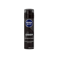 NIVEA MEN Espuma de Barbear Deep 200ml - Com carvão ativado em sua fórmula, promove um barbear suave e ainda deixa a sensação de frescor e limpeza por mais tempo