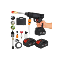 Lavadora de Alta Pressão Kit Completo com Maleta e Bateria Recarregável para Carros e Uso Doméstico 2 Baterias