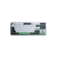 Teclado sem fio Aula F87 Rgb branco/preto/verde (cinza sw) branco Idioma do teclado inglês EUA