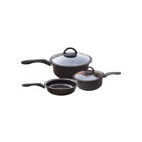 Jogo De Panelas 3 Peças Indução Cooktop Lenha E Gás