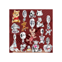Berloque Disney Winnie The Pooh Bear Charm Holder for Women S925 Silver Fits Pulseira Original Fazendo Jóias
