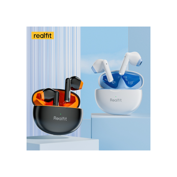 Realfit-F2 Fone de ouvido sem fio Bluetooth, excelente qualidade Hi Fi TWS Earbuds, atacado para Realme, Xiaomi