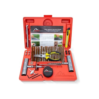 Boulder Tools - Kit de reparo de pneu resistente para carro, caminhão, RV, SUV, ATV, motocicleta, trator, reboque. Kit de reparo de perfuração de pneu plano