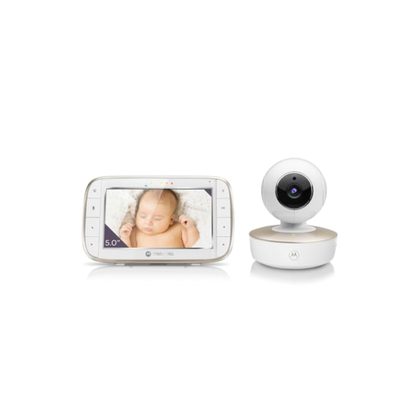 Motorola, Babá Eletrônica VM855 Connect, Visão Noturna, Wi-Fi, Tela Extra Grande, Branca