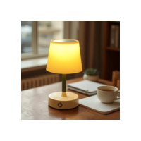 Abajur De Mesa Recarregável Retrátil Em Aço - Luminária Led USB Com Luz Branco Quente Ajustável Sem Fio Design Moderno