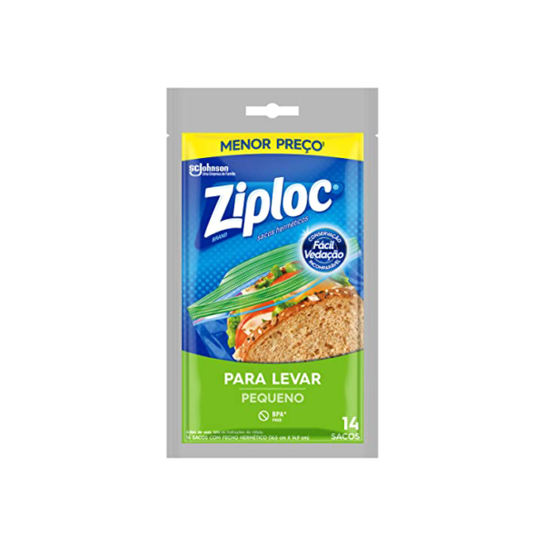 Ziploc Saco Hermético para Levar, Organizador, Tamanho Pequeno, 14 Unidades