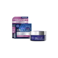 NIVEA Creme Facial Antissinais Cellular Filler Noite 49g - Reduz profundamente as rugas, diminui linhas de expressão e deixa a pele com aparência jovem, com ácido hialurônico