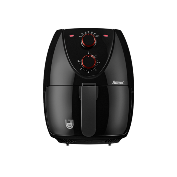 FRITADEIRA ELÉTRICA SEM ÓLEO AIR FRYER  AMVOX ARF 1205 PRETA 1400W 4,5L ANTIADERENTE
