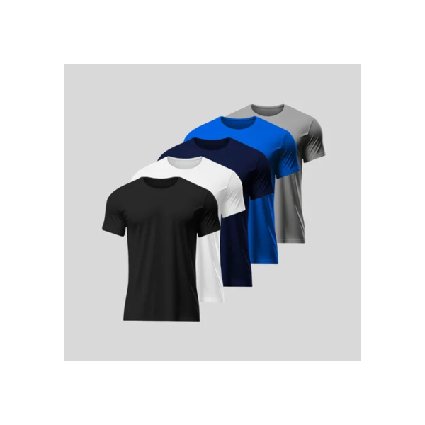 Kit 5 Camisetas Básicas Masculina Dry Fit Premium Academia