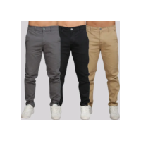 Kit 3 Calça Sarja Masculina Calca Masculino C/lycra Elastano