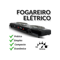 Fogãozinho 1 ou 2 Bocas Fogareiro Elétrico Cozinha Casa Camping Elétrico 127v ou 220v
