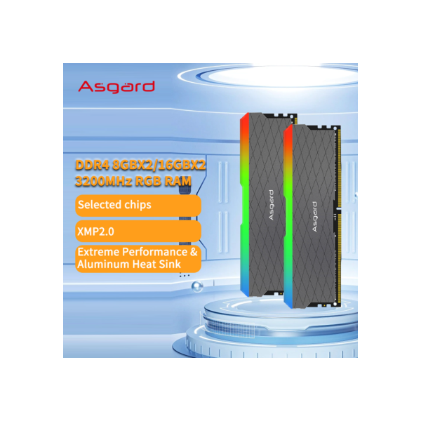 Asgard memoria ram rgb ram ddr4 8gbx2 16gbx2 3200mhz série w2 ddr4 ram 1.35v duplo canal dimm memória ram de desktop