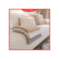 Capa De Sofá 1 2 3 4 Lugares Em Forma De l Nordic Simplicidade Toalha Slipcover Cobertor Almofada De Pelúcia Traseira