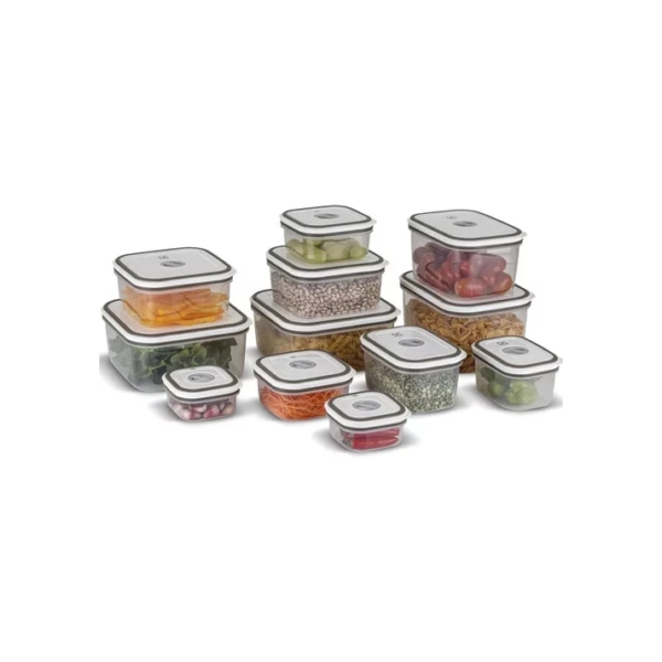 Kit Potes Herméticos Plásticos Cinza 12 Unidades Electrolux