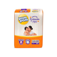 Fralda Pom Pom Protek Proteção de Mãe Jumbo XG 20 Unidades