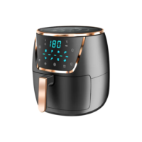 Fritadeira Eletrica Air Fryer 6,5l Preto 1500w 127v Ecrã Lcd