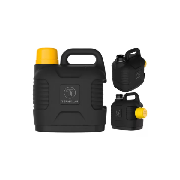 Garrafão Térmico 5 Litros Mantém Gelado Quente Preto E Amarelo Trilha Camping Supertermo Termolar