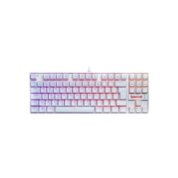 Teclado Mecânico Gamer Redragon Kumara, Anti-Ghosting, RGB, Switch Outemu Brown, ABNT2, Branco - K552W-RGB (PT-BROWN)
