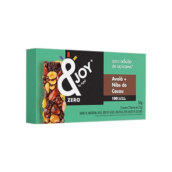 Enjoy Barra Zero Açúcar Avela E Nibs De Cacau 50G