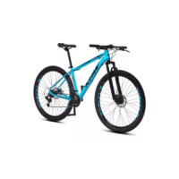 Bicicleta aro 29 KRW S60 Mountain Bike 24 velocidads câmbios Shimano Freio a Disco Suspensão dianteira Azul e Preto Tamanho quadro 21