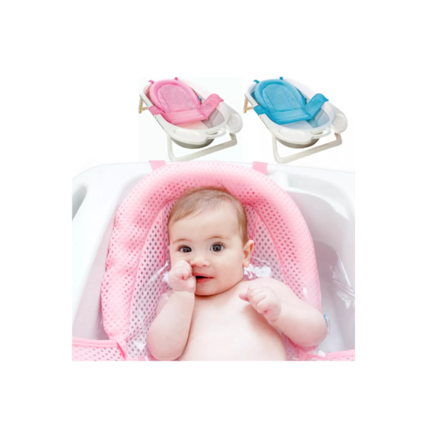 Rede de Proteção Infantil Bebê para Banheira Rosa Azul