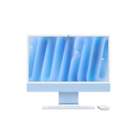 iMac Apple Tela Retina 24" 4.5K, Chip M4, CPU 8 Núcleos, GPU 8 Núcleos, Neural Engine de 16 núcleos, 16GB RAM, SSD 256GB, Azul - MWUF3BZ/A