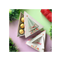 Caixinha de doces em Formato de Árvore de Natal com berço para doces