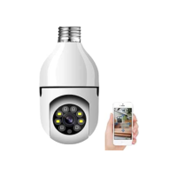 Câmera de Segurança IP Wifi Externa Lâmpada 360 Sem Fio Infravermelho Panorâmica Giratória 1080P Full HD Visão Noturna Resistente a Àgua com Rastreamento Automático TAMO