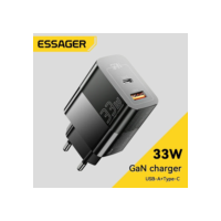 Carregador USB C Essager, GaN Tipo C PD Carregamento Rápido para iPhone 14, 13, 12, 11 Pro Max, XS, 8 P, iPad Pro Air, iPad Mini, 33W