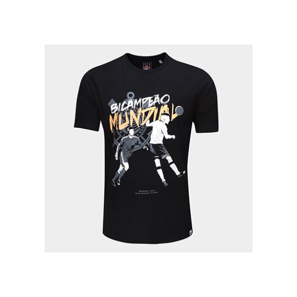 Camiseta Corinthians Mundial Masculina - Preto