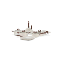 Conj de Panelas 8 Peças Ceramic Life Smart Plus Vanilla - Brinox