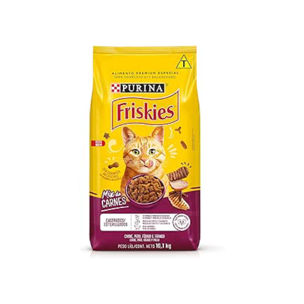 Purina Friskies Ração Gatos Castrados Friskies Mix De Carne 10 1Kg