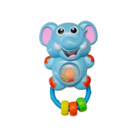 Chocalho Brinquedo Bebê Musical Divertido Educacional Infantil Bichinhos com Som e Luzes (Azul)