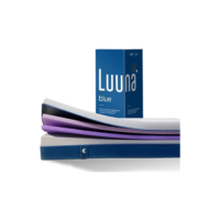 Colchão Luuna Blue Branco E Azul Queen 3 Espumas