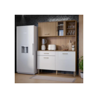 Armário De Cozinha Completa Com 4 Portas E 1 Gaveta Compacto