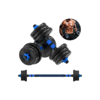 Kit Musculação 13 Pçs Halteres Barra Ajustável 10kg Fitness