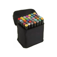 Canetinha Ponta Dupla para Colorir Kit Estojo de Canetas Escolar Marcador Coloridas Permanente Duas Pontas (36 Cores)