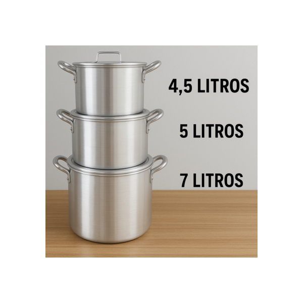 conjunto de panelas alumínio grande, KIT FEIJOADA FIM DE SEMANA ,  3 PANELAS FEIJOADA, SOPA E CALDOS