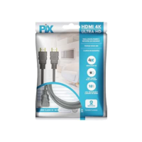 PIX Cabo Hdmi 2.0 4K Hdr 19P 2M Pix Gold, Preto